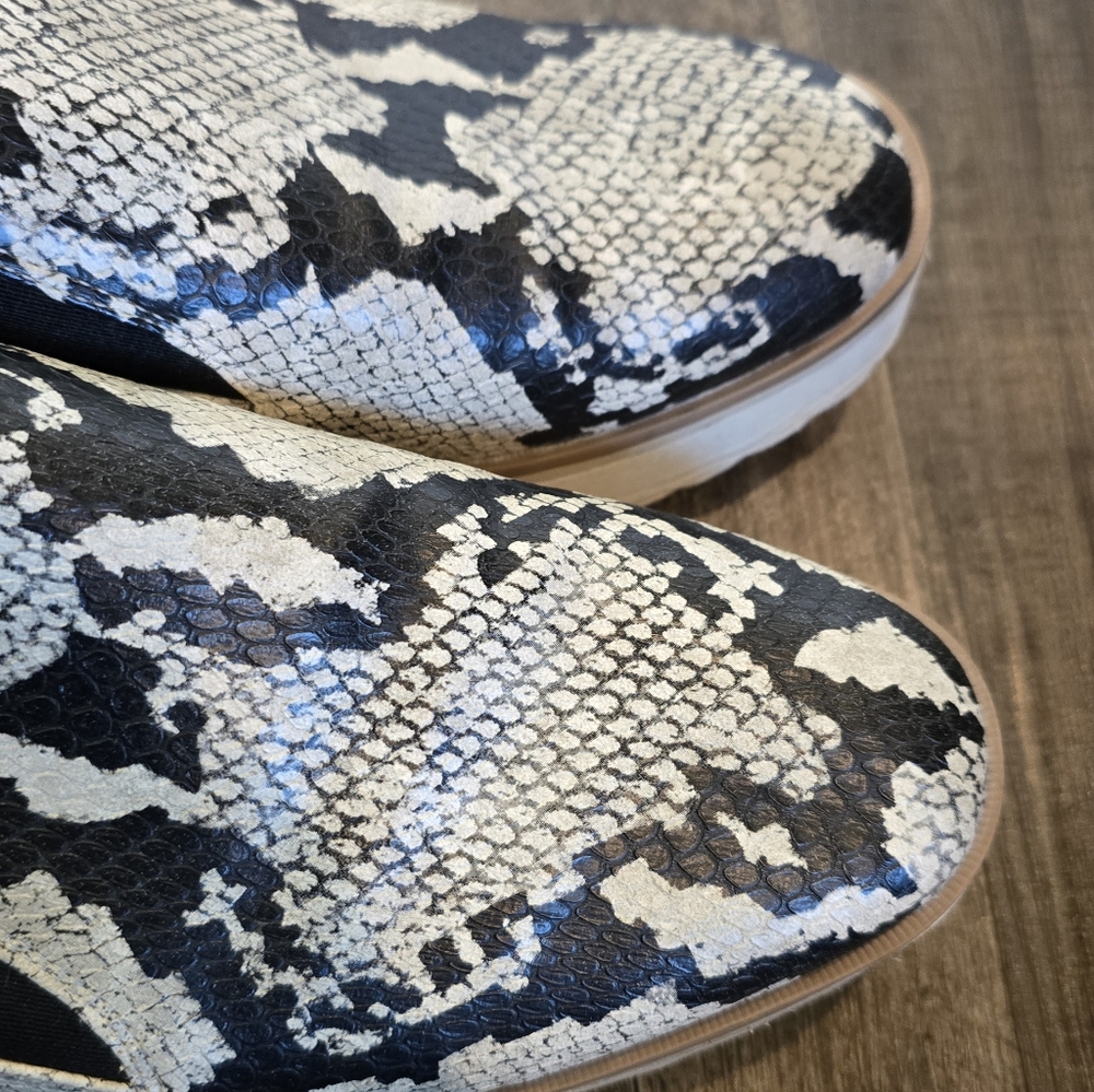 Dr Scholls Lexi Snakeskin Print Wedge Orthopedic Loafer Shoes Womens 10M - Picture 6 of 16